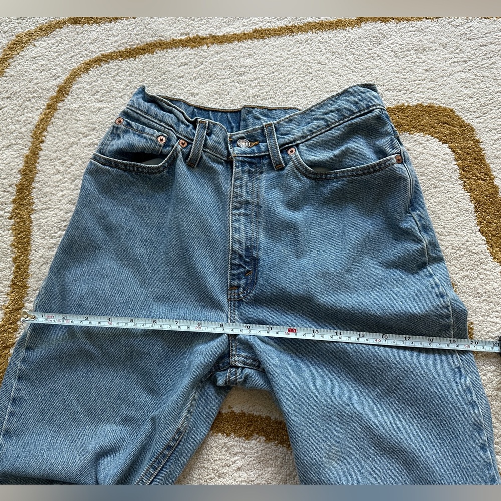 Vintage 90’s Levi’s 512 Slim Fit Tapered Leg Red Tab Rigid Denim Jeans 26 4 - Picture 8 of 12